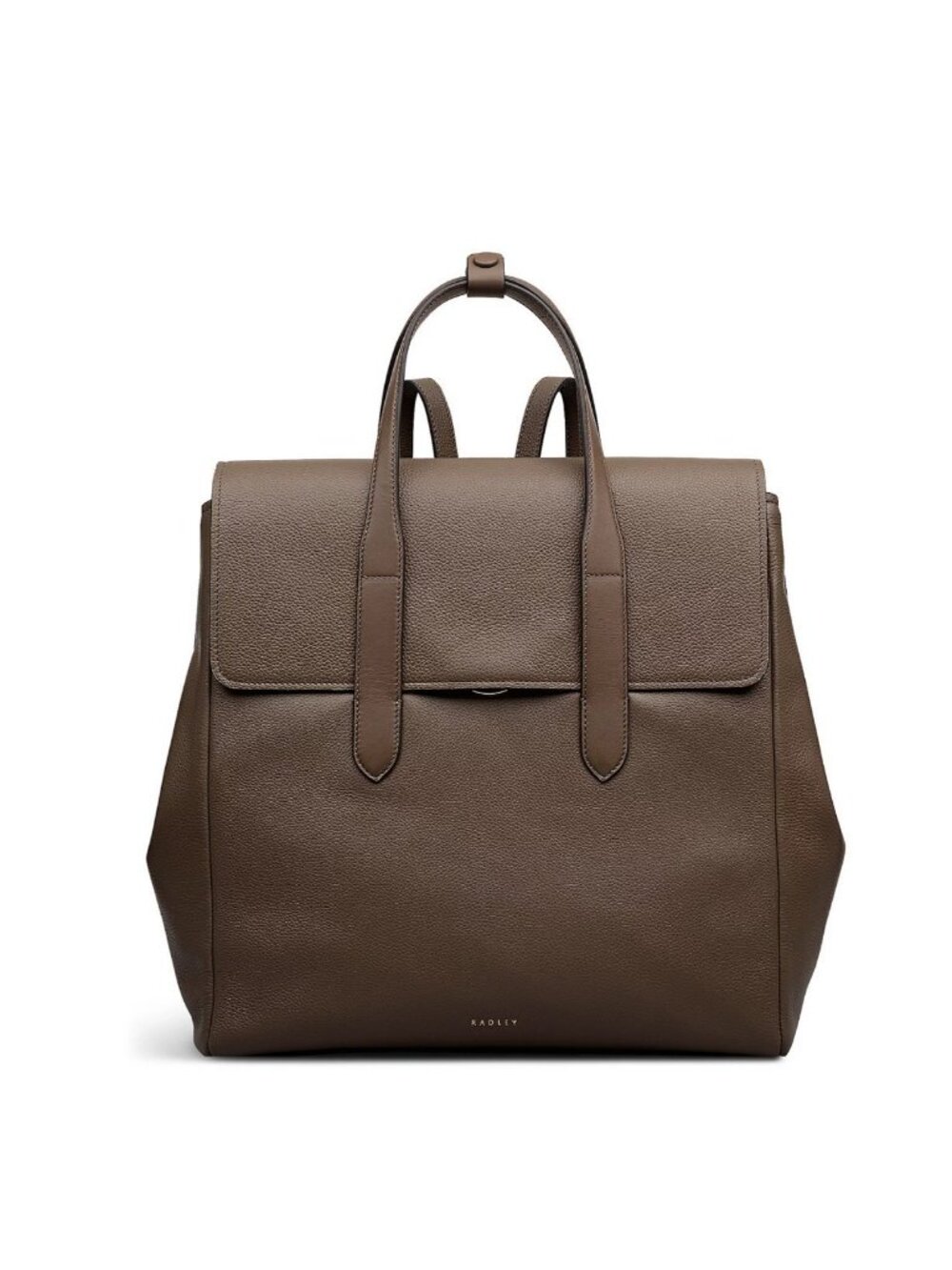 RADLEY London Mayfair Lane pebbled leather flap women's backpack - Coffee